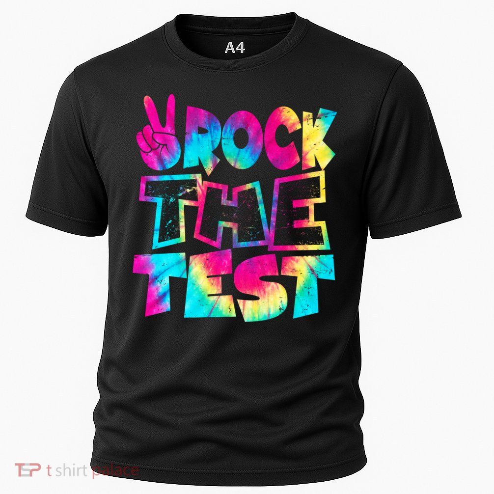 Retro Tie Dye Rock The Test Cooling Performance Crew T-Shirt