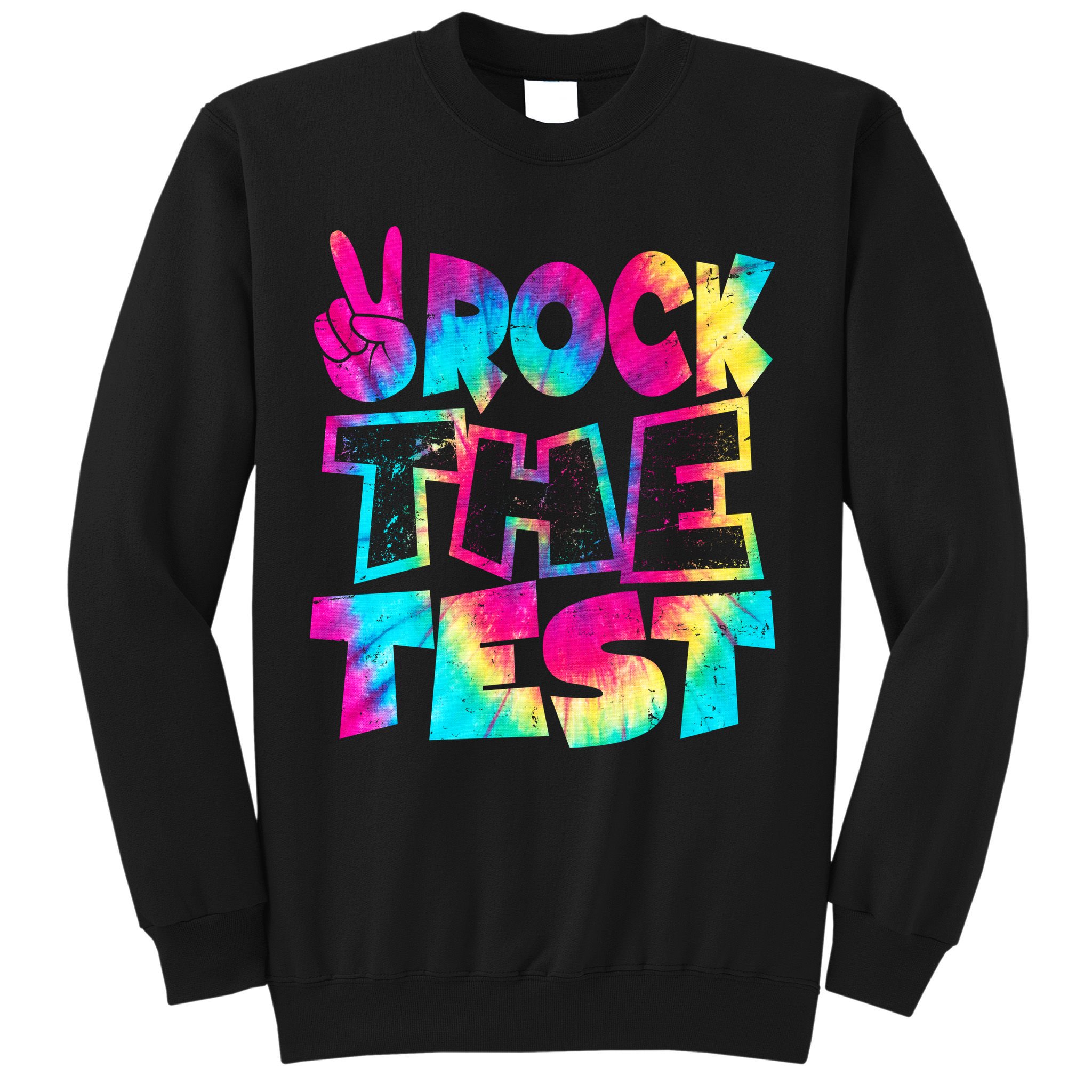 Retro Tie Dye Rock The Test Sweatshirt