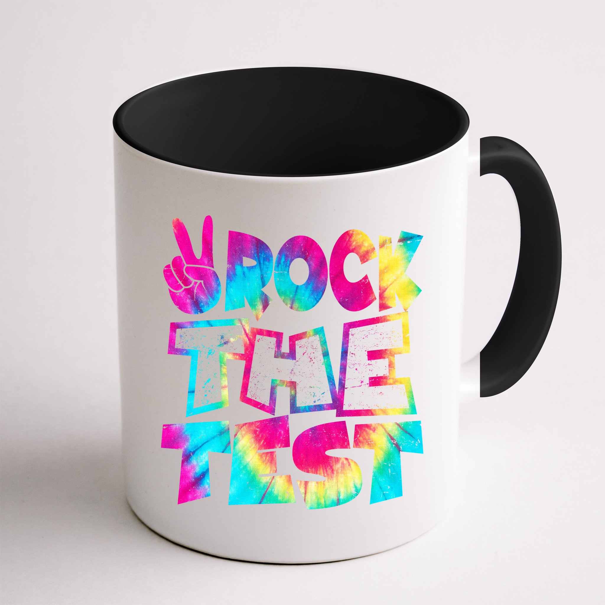 Retro Tie Dye Rock The Test Mug