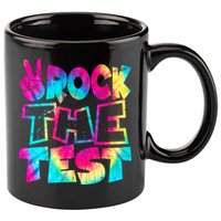 Retro Tie Dye Rock The Test 11oz C Handle Ceramic Mug