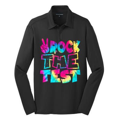 Retro Tie Dye Rock The Test Silk Touch Performance Long Sleeve Polo