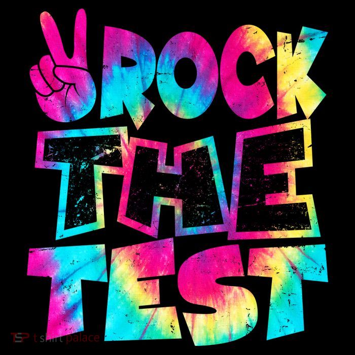 Retro Tie Dye Rock The Test Magnet