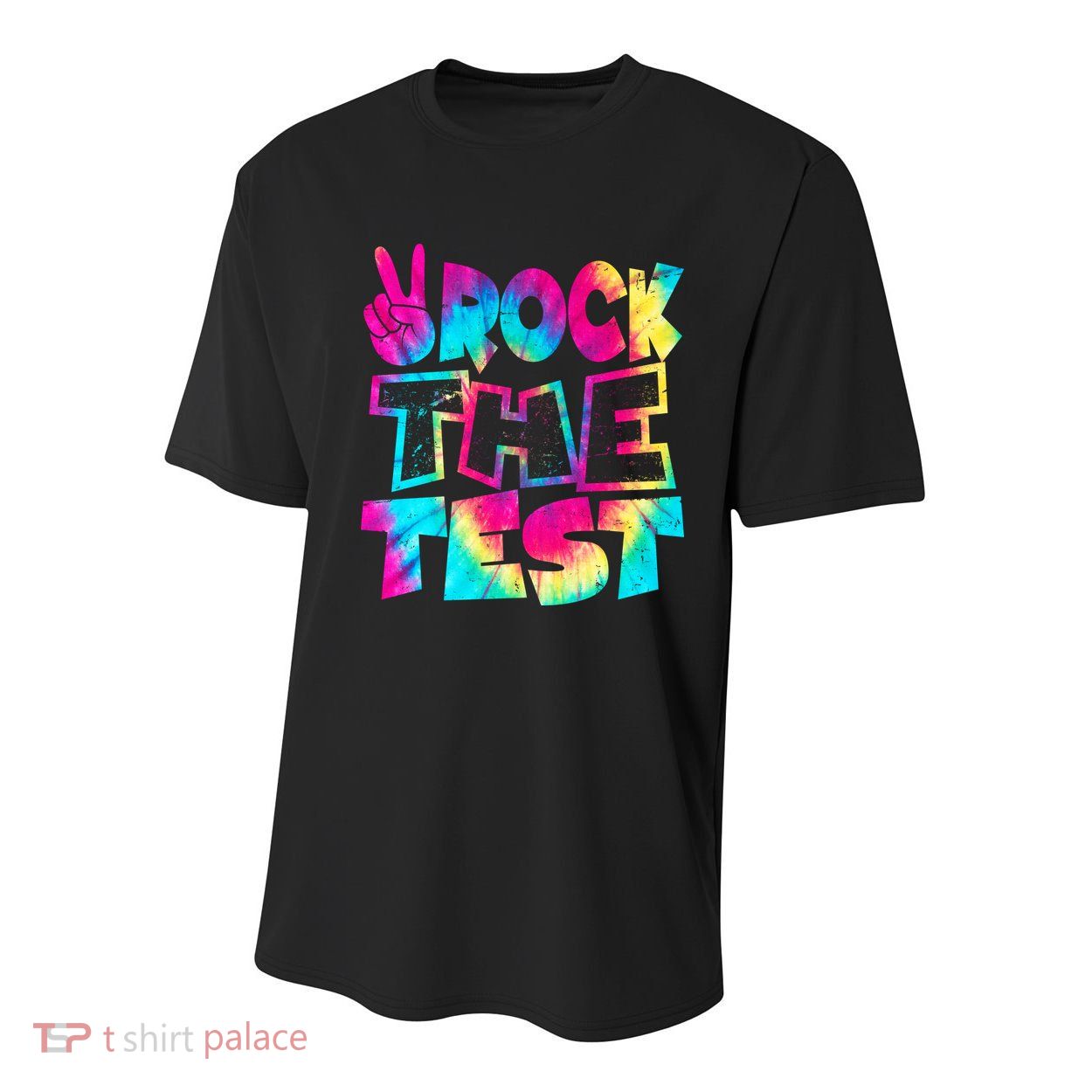 Retro Tie Dye Rock The Test Youth Performance Sprint T-Shirt