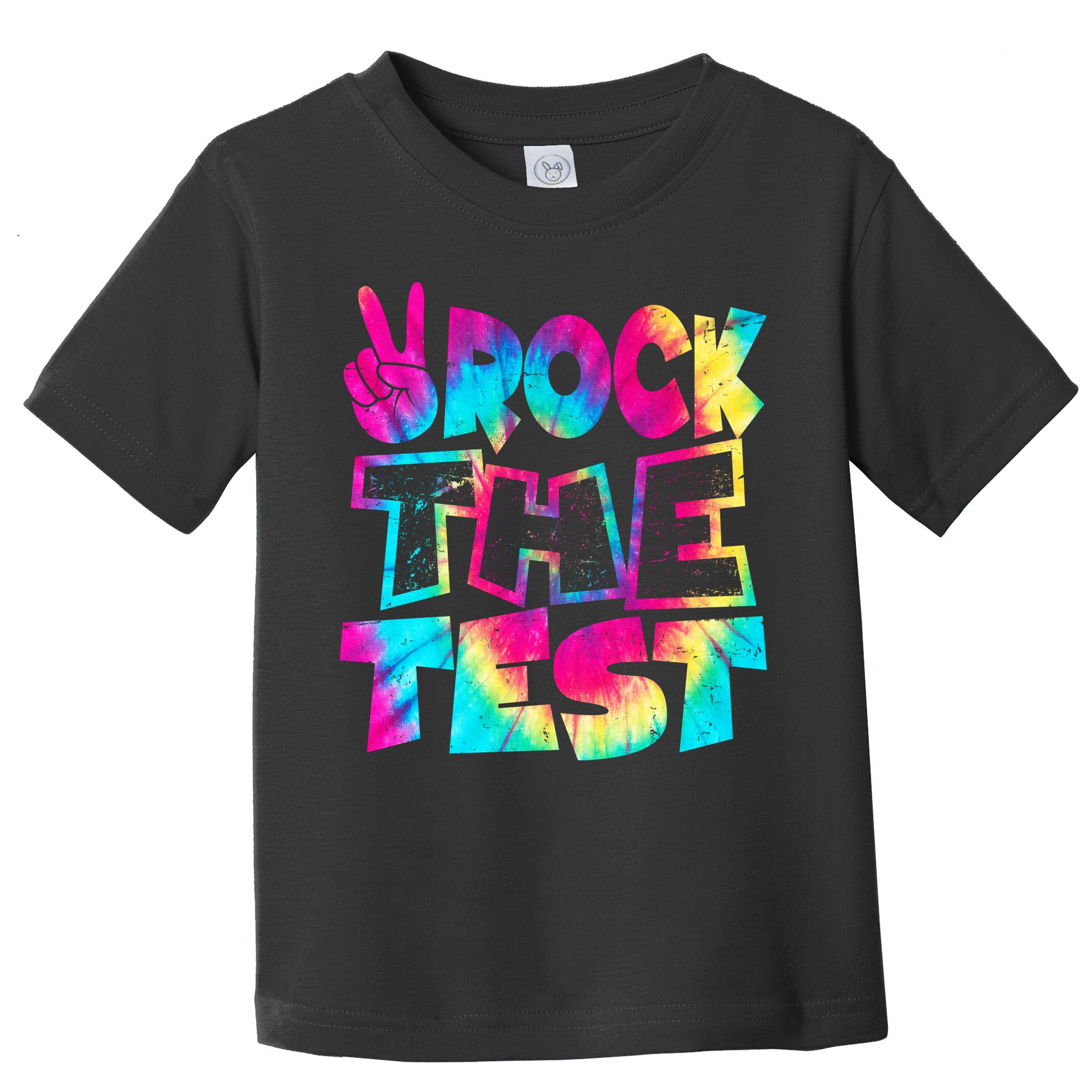 Retro Tie Dye Rock The Test Toddler T-Shirt