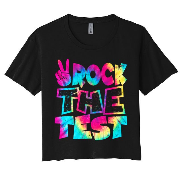 Retro Tie Dye Rock The Test Crop Top