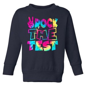 Retro Tie Dye Rock The Test Toddler Sweatshirt