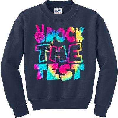 Retro Tie Dye Rock The Test Kids Sweatshirt