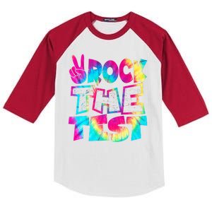 Retro Tie Dye Rock The Test Kids Colorblock Raglan Jersey