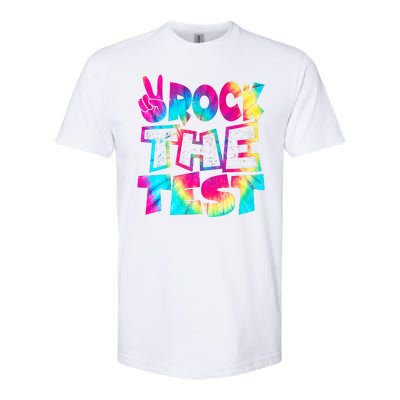 Retro Tie Dye Rock The Test Softstyle® CVC T-Shirt