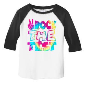 Retro Tie Dye Rock The Test Toddler Fine Jersey T-Shirt