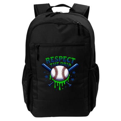 Respect The Drip Baseball Home Plate Ice Cream Dripping Backpack