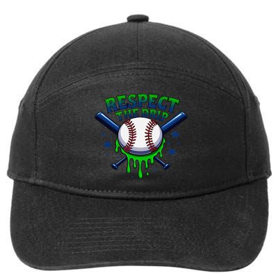 Respect The Drip Baseball Home Plate Ice Cream Dripping 7-Panel Snapback Hat