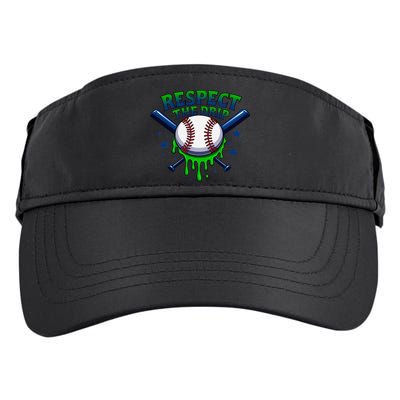 Respect The Drip Baseball Home Plate Ice Cream Dripping Adult Drive Performance Visor