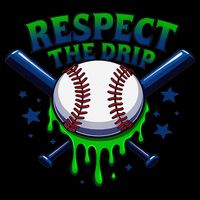 Respect The Drip Baseball Home Plate Ice Cream Dripping Bucket Hat