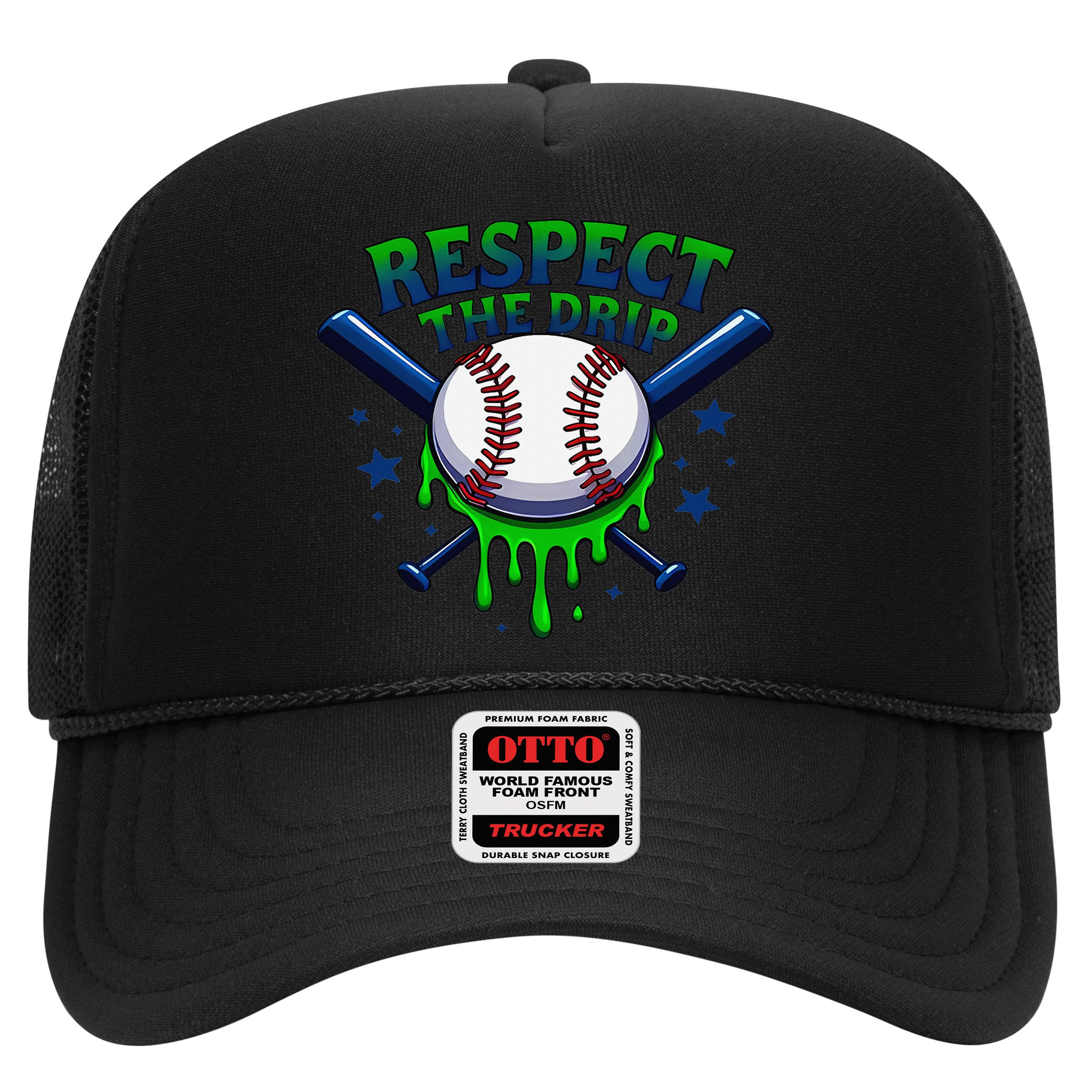 Respect The Drip Baseball Home Plate Ice Cream Dripping Hat