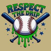 Respect The Drip Baseball Home Plate Ice Cream Dripping Long Sleeve Shirt