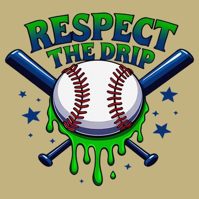 Respect The Drip Baseball Home Plate Ice Cream Dripping T-Shirt