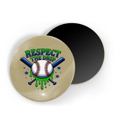 Respect The Drip Baseball Home Plate Ice Cream Dripping Magnet