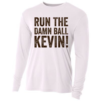 Run The Damn Ball Kevin Funny American Football Meme Cooling Performance Long Sleeve Crew