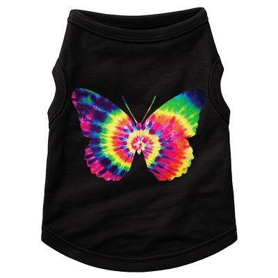 Rainbow Tie Dye Butterfly Tye Die Look Cool Doggie Tank