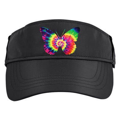 Rainbow Tie Dye Butterfly Tye Die Look Cool Adult Drive Performance Visor