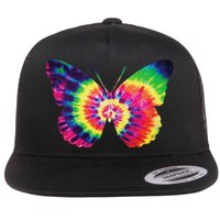 Rainbow Tie Dye Butterfly Tye Die Look Cool Flatbill Hat