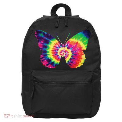 Rainbow Tie Dye Butterfly Tye Die Look Cool 16 in Basic Backpack