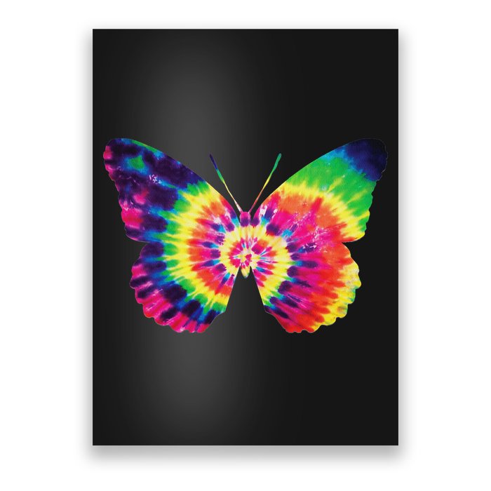 Rainbow Tie Dye Butterfly Tye Die Look Cool Poster