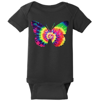 Rainbow Tie Dye Butterfly Tye Die Look Cool Baby Bodysuit