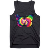 Rainbow Tie Dye Butterfly Tye Die Look Cool Tank Top
