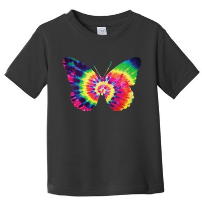 Rainbow Tie Dye Butterfly Tye Die Look Cool Toddler T-Shirt