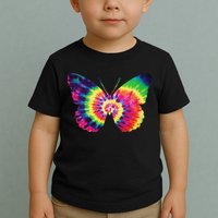 Rainbow Tie Dye Butterfly Tye Die Look Cool Toddler T-Shirt