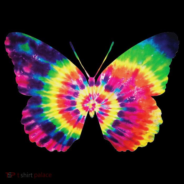 Rainbow Tie Dye Butterfly Tye Die Look Cool Short Acrylic Beanie