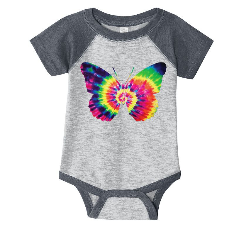 Rainbow Tie Dye Butterfly Tye Die Look Cool Infant Baby Jersey Bodysuit