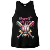 Respect The Drip Ice Cream Dripping Ladies PosiCharge Tri-Blend Wicking Tank