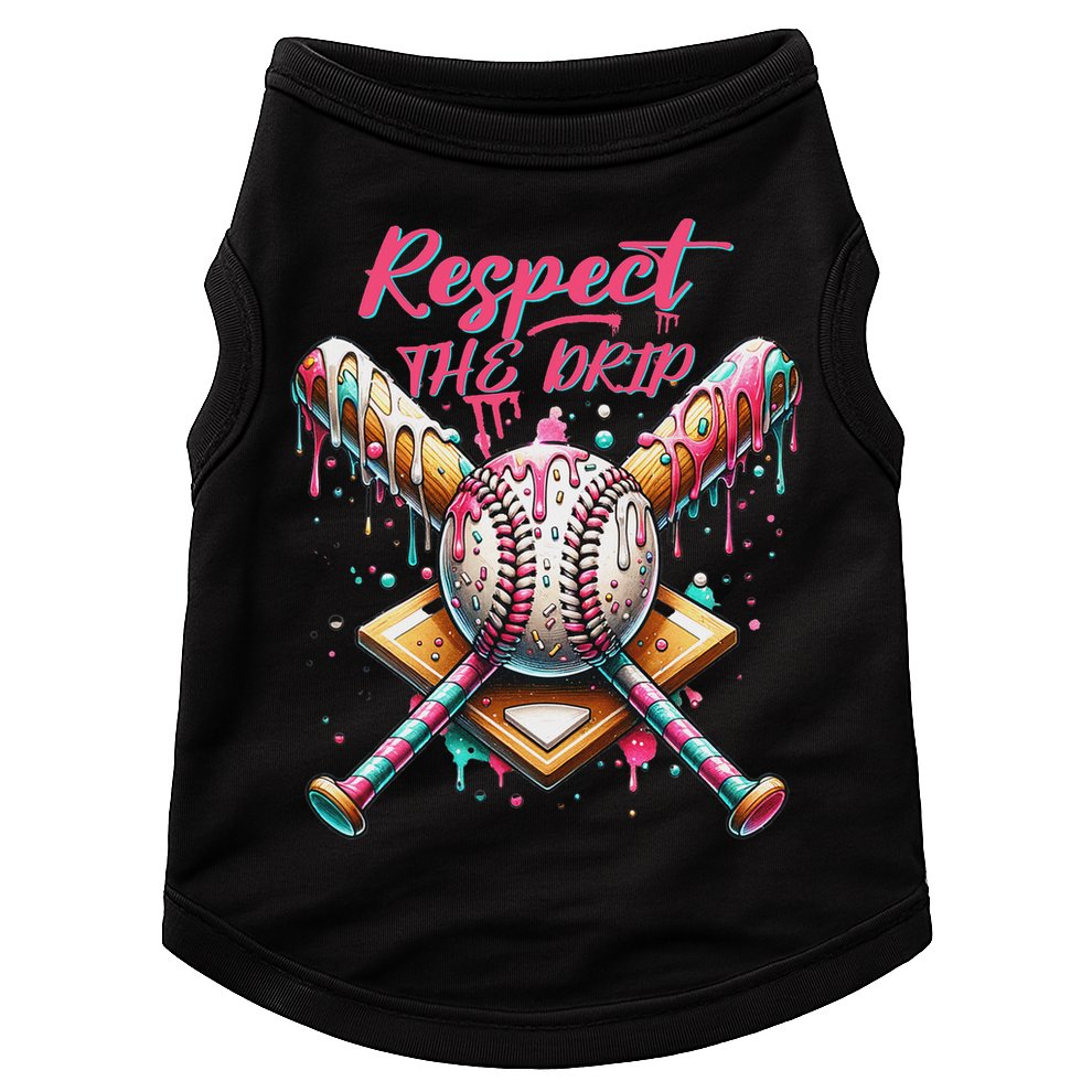 Respect The Drip Ice Cream Dripping Doggie Tank