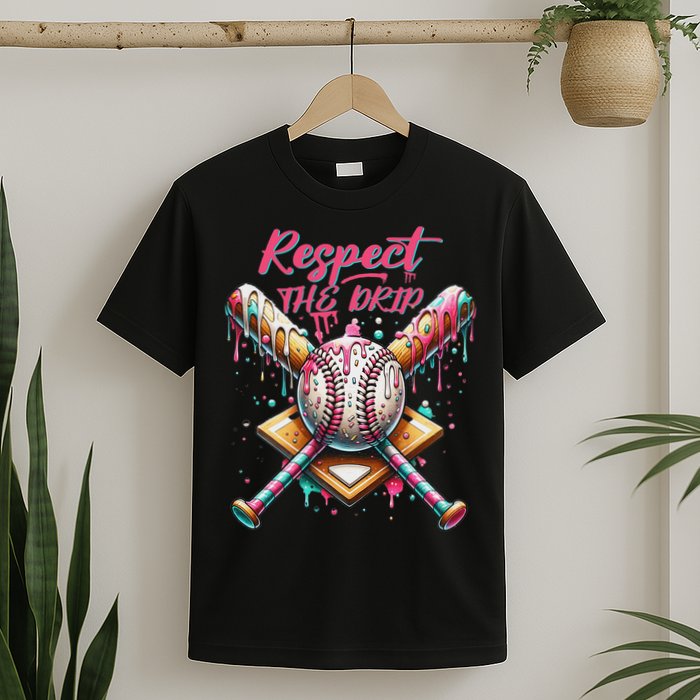 Respect The Drip Ice Cream Dripping T-Shirt