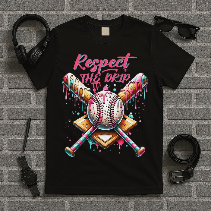Respect The Drip Ice Cream Dripping T-Shirt