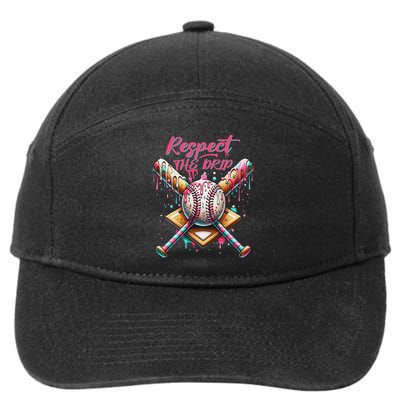 Respect The Drip Ice Cream Dripping 7-Panel Snapback Hat