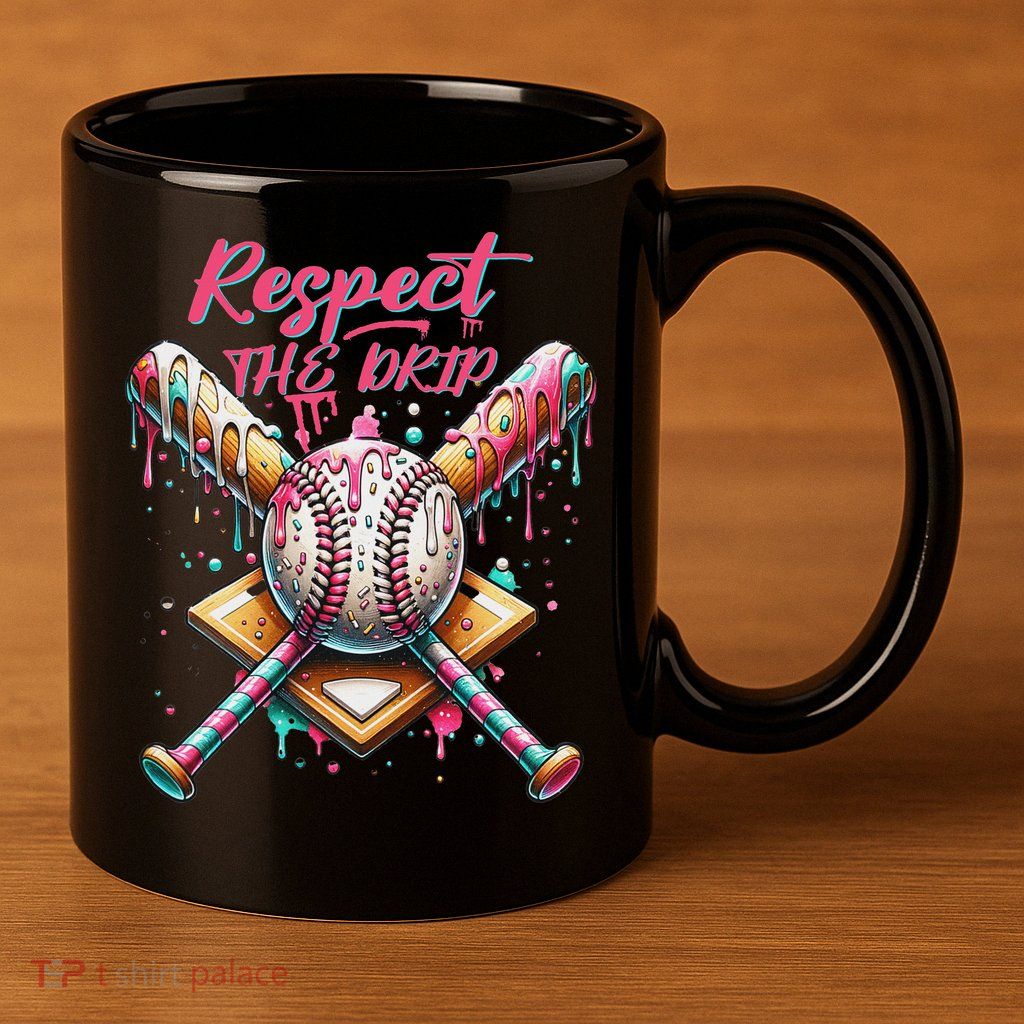 Respect The Drip Ice Cream Dripping 11oz C Handle Ceramic Mug