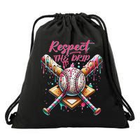 Respect The Drip Ice Cream Dripping Drawstring Bag