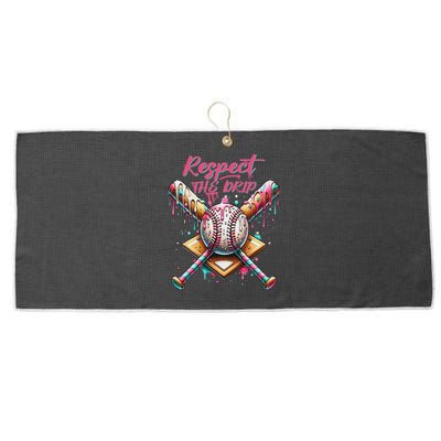 Respect The Drip Ice Cream Dripping Large Microfiber Waffle Golf Towel