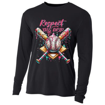 Respect The Drip Ice Cream Dripping Cooling Performance Long Sleeve Crew
