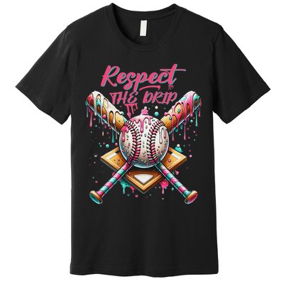 Respect The Drip Ice Cream Dripping Premium T-Shirt