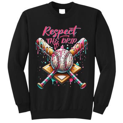 Respect The Drip Ice Cream Dripping Tall Sweatshirt