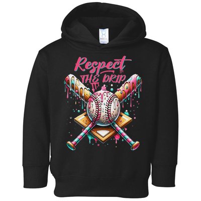 Respect The Drip Ice Cream Dripping Toddler Hoodie