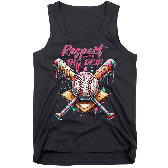 Respect The Drip Ice Cream Dripping Tank Top