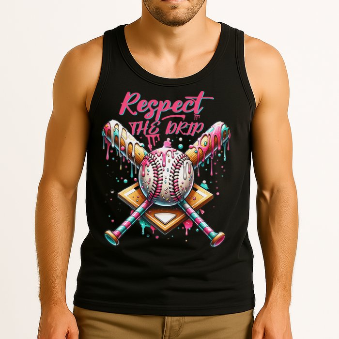 Respect The Drip Ice Cream Dripping Tank Top