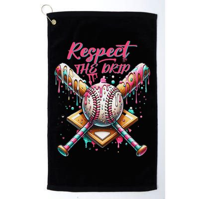 Respect The Drip Ice Cream Dripping Golf Towel