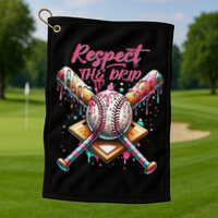 Respect The Drip Ice Cream Dripping Golf Towel
